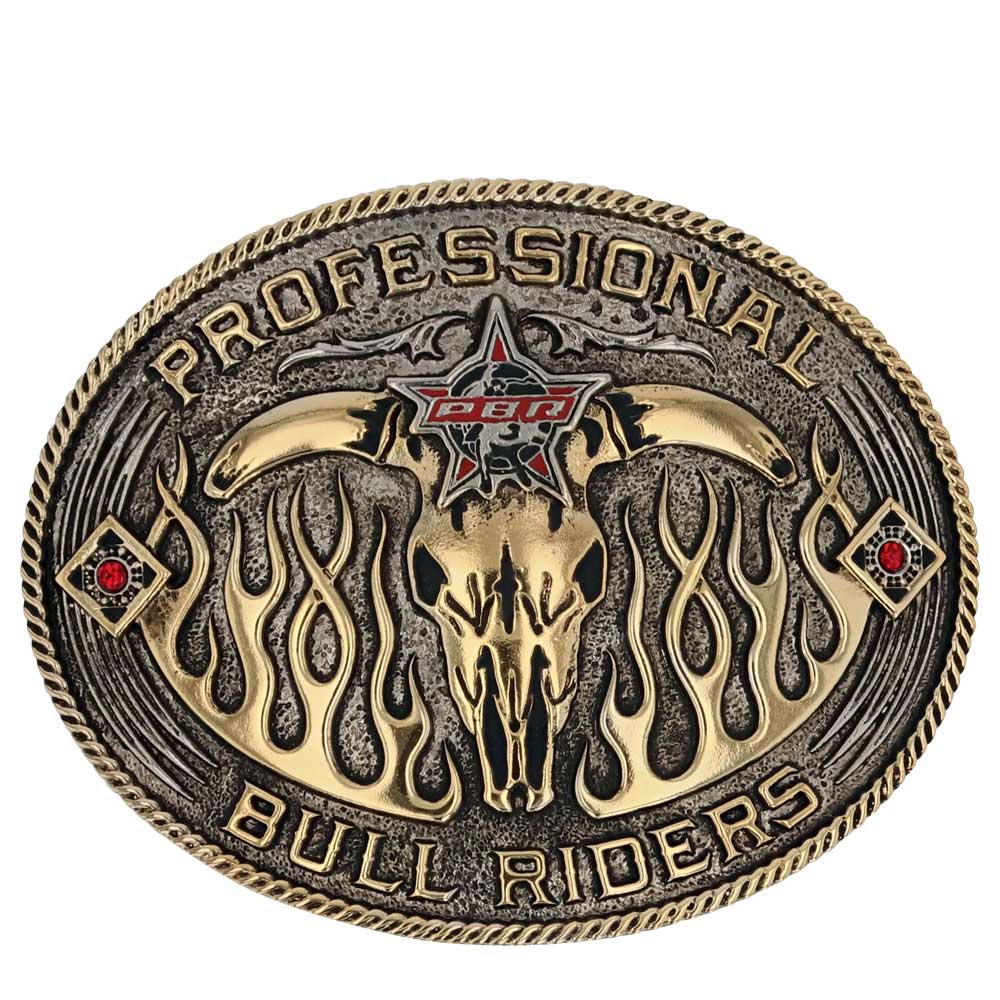 PBR Open Flames Belt Buckle