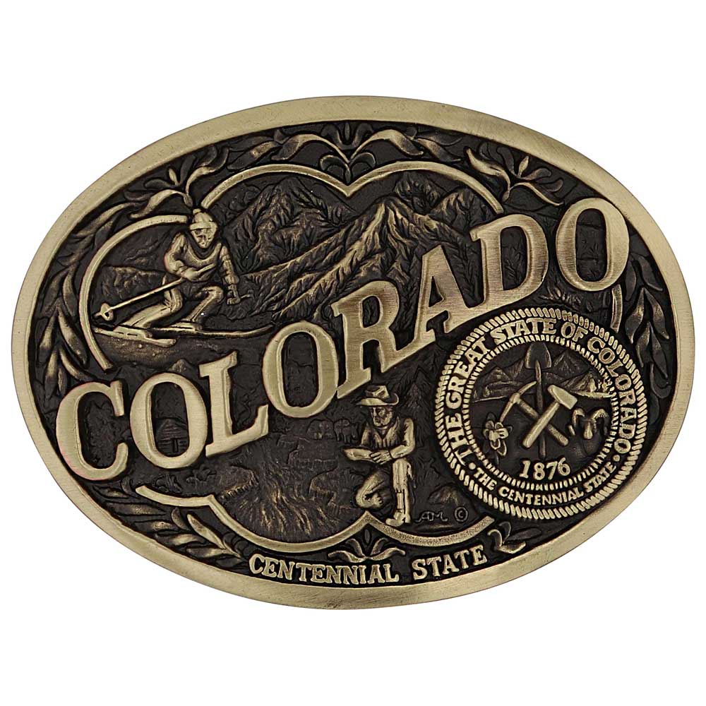 Colorado State Heritage Attitude Buckle