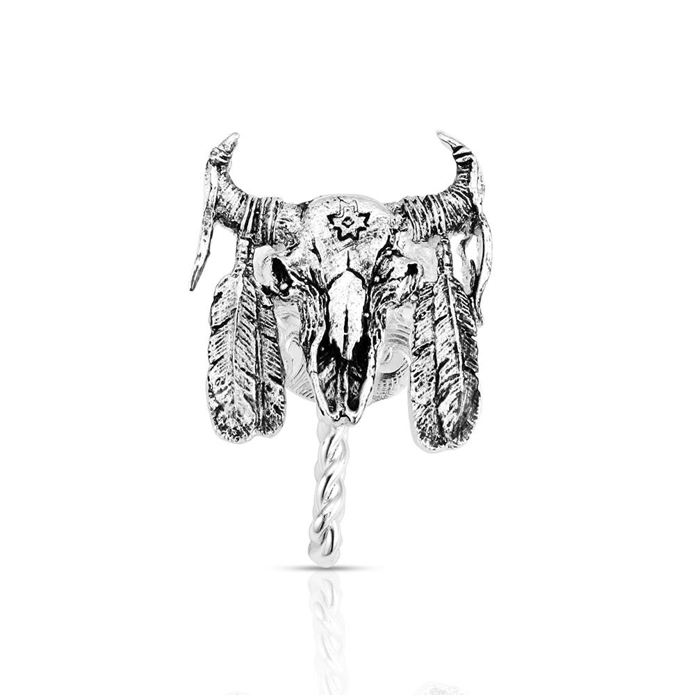 Buffalo Skull Hat Clip