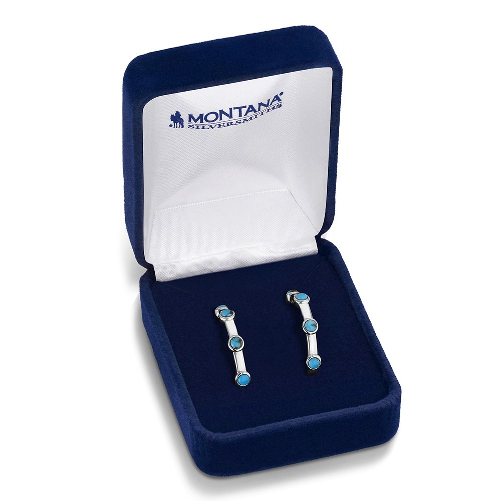 Gentle Rain Turquoise Hoop Earrings
