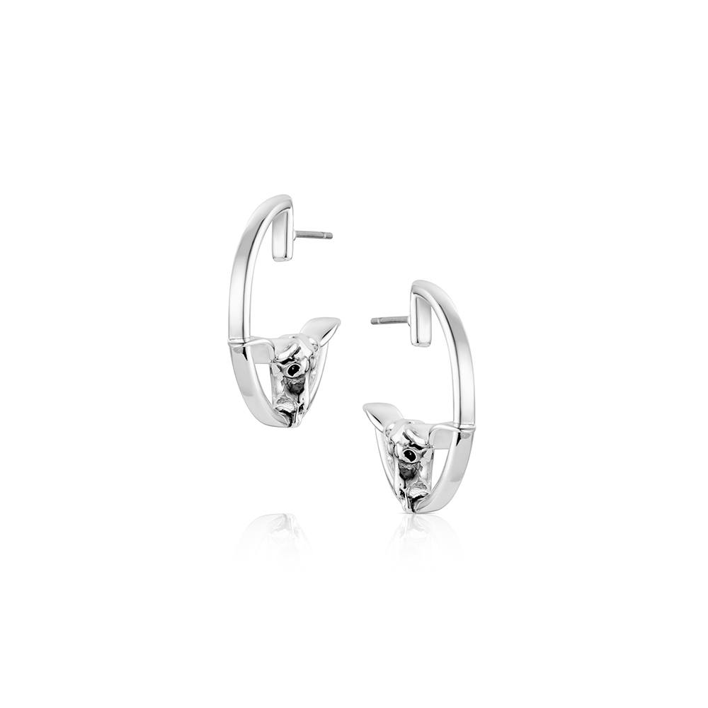 Western Silhouette Longhorn Earrings