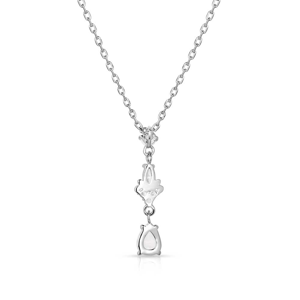 Elegant Harmony White Opal Necklace