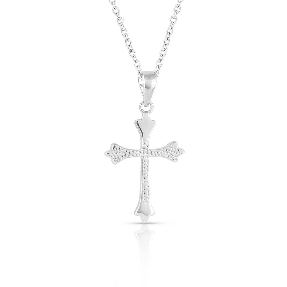 Ethereal Crystal Cross Necklace