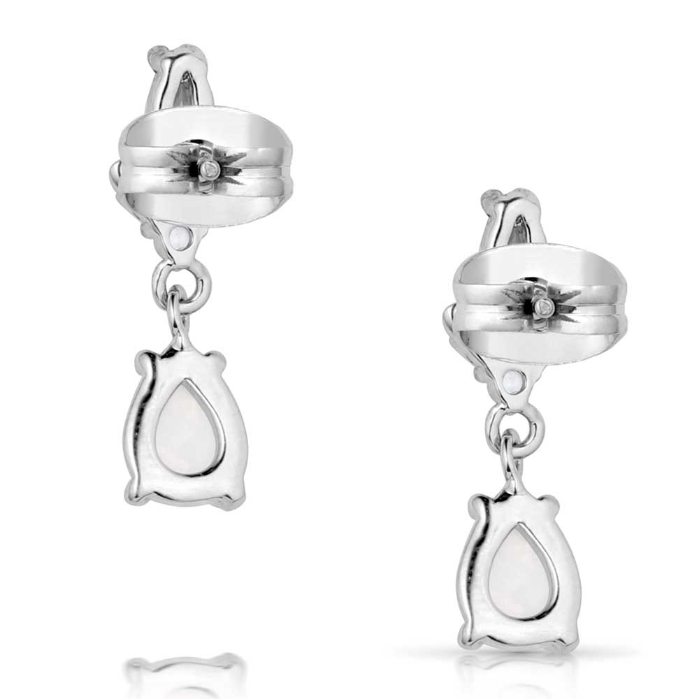 Elegant Harmony White Opal Earrings