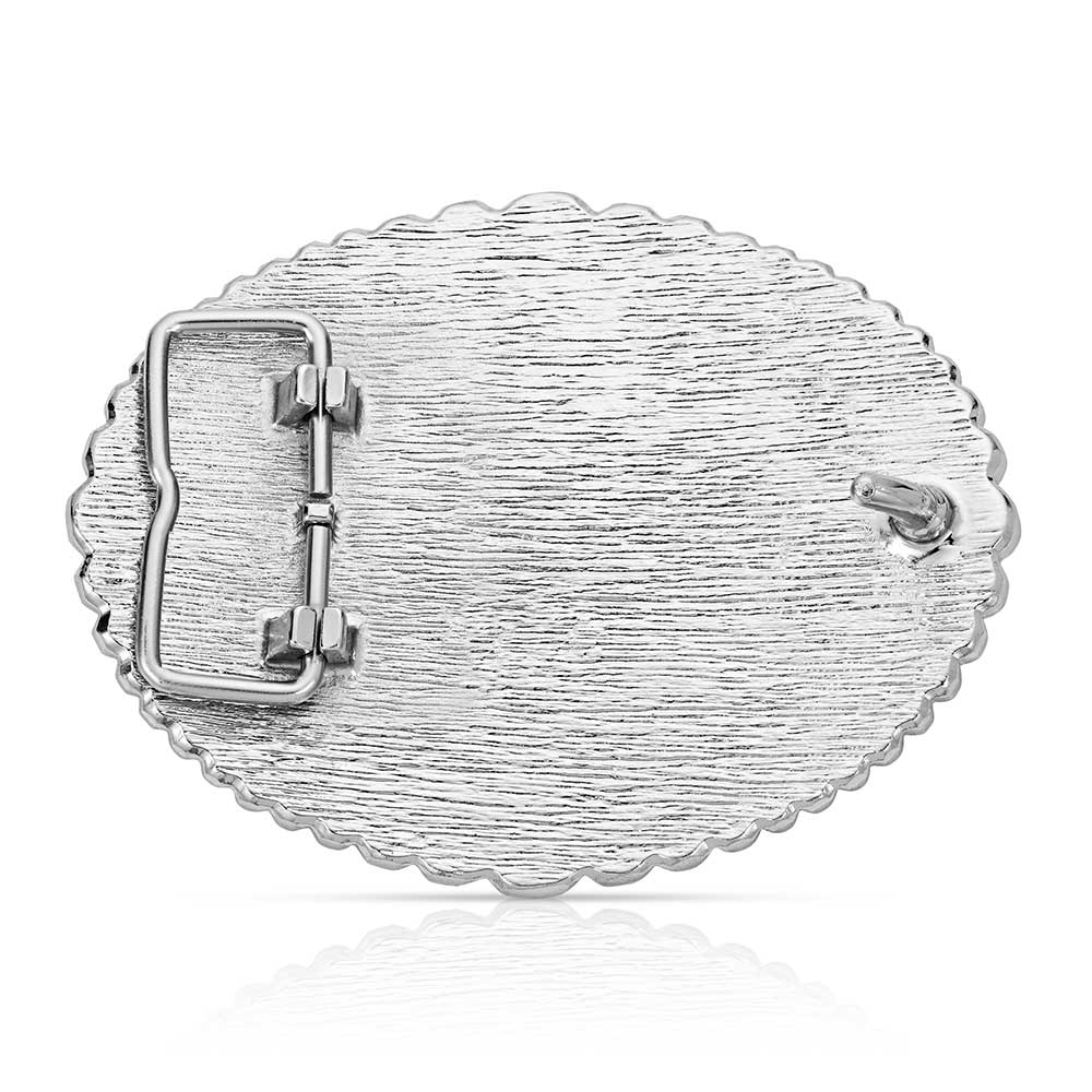 Tri Color Cowboy Up Attitude Belt Buckle