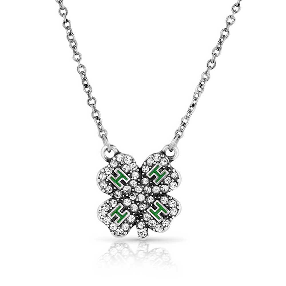 Sparkling 4-H Clover Necklace