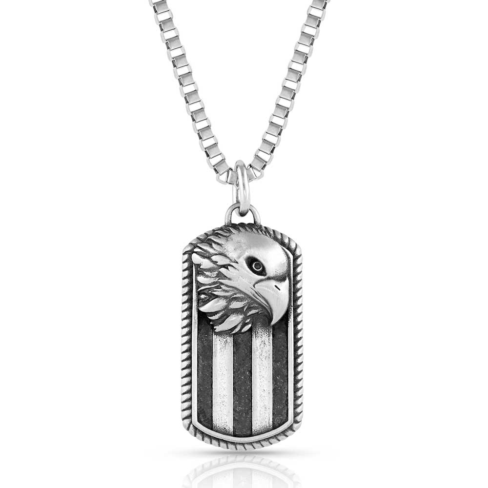 Patriotic Strength Dog Tag Necklace