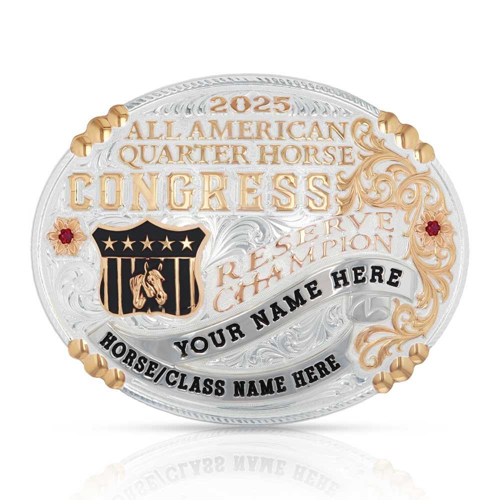 2025 Congress Reserve Champion Trophy Buckle with Shadow Box